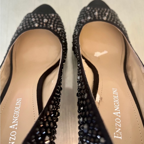 Enzo Angiolini Black Beaded Pumps size 7 1/2 - Picture 7 of 9